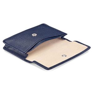 Blue Leather wallets and credit card holder LP-1433