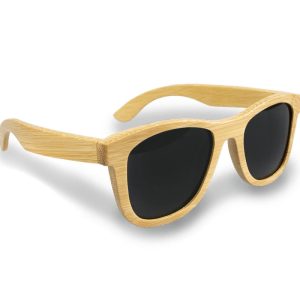 Bamboo sunglasses with polarized lens. Promotional giveaway