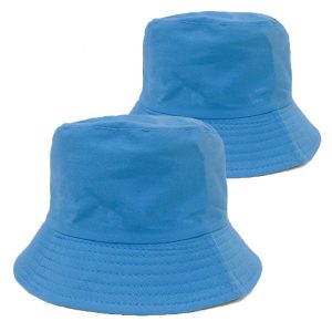 Custom bespoke promotional bucket hat mid blue 145 z7
