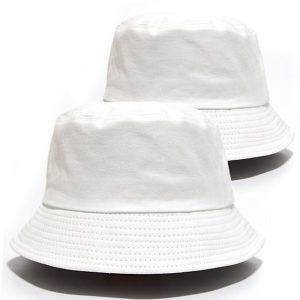 Custom bespoke promotional bucket hat white 145 z4