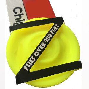 Neon Yellow zip chip mini frisbee