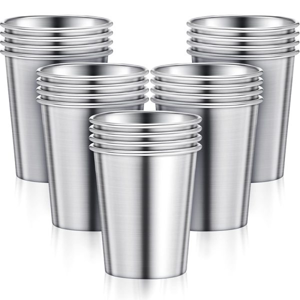 Reusable eco friendly stainless steel drinking cups