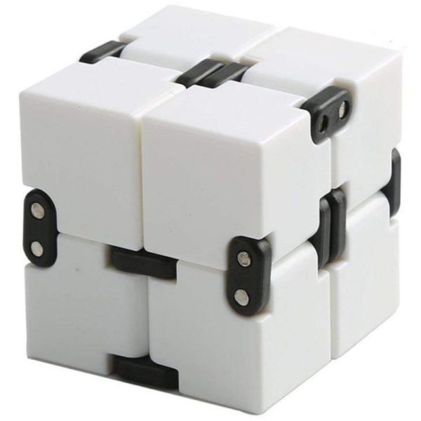 White black folding promotional infinity cube stress reliever toy