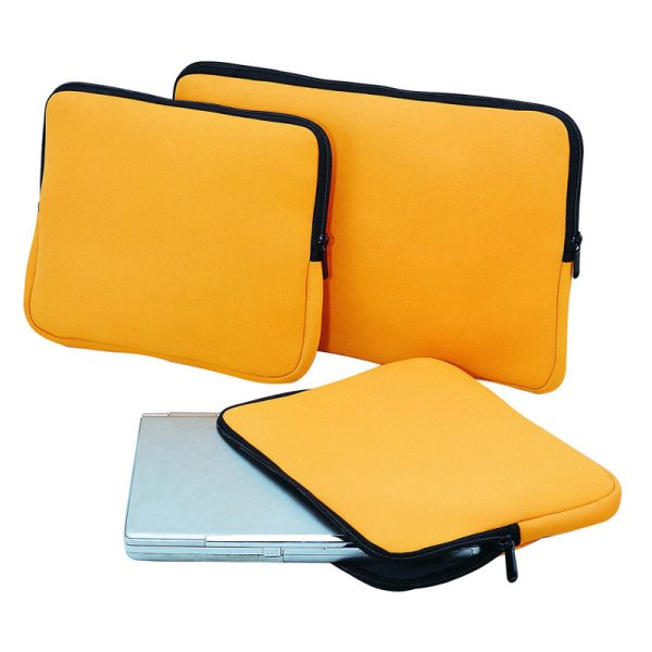 Yellow Neoprene laptop and i-pad sleeve