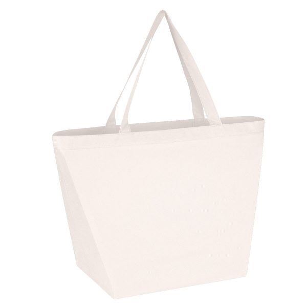 white non-woven reusable recyclable shopper tote bag