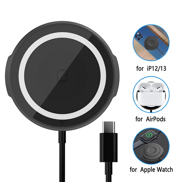 black and white wireless phone charger q charger for brand identity