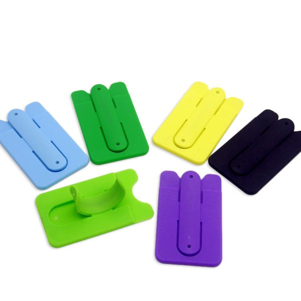 colors snap card silicone phone wallet and stand